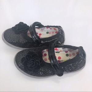 Morgan & Milo Black Mary Jane Tennis Shoes girls 8